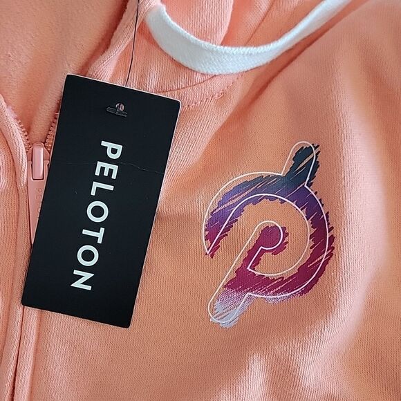 Peloton Ultimate Peach Lightweight Athletic Zip Hooded Jacket - Size Small - Picture 5 of 13
